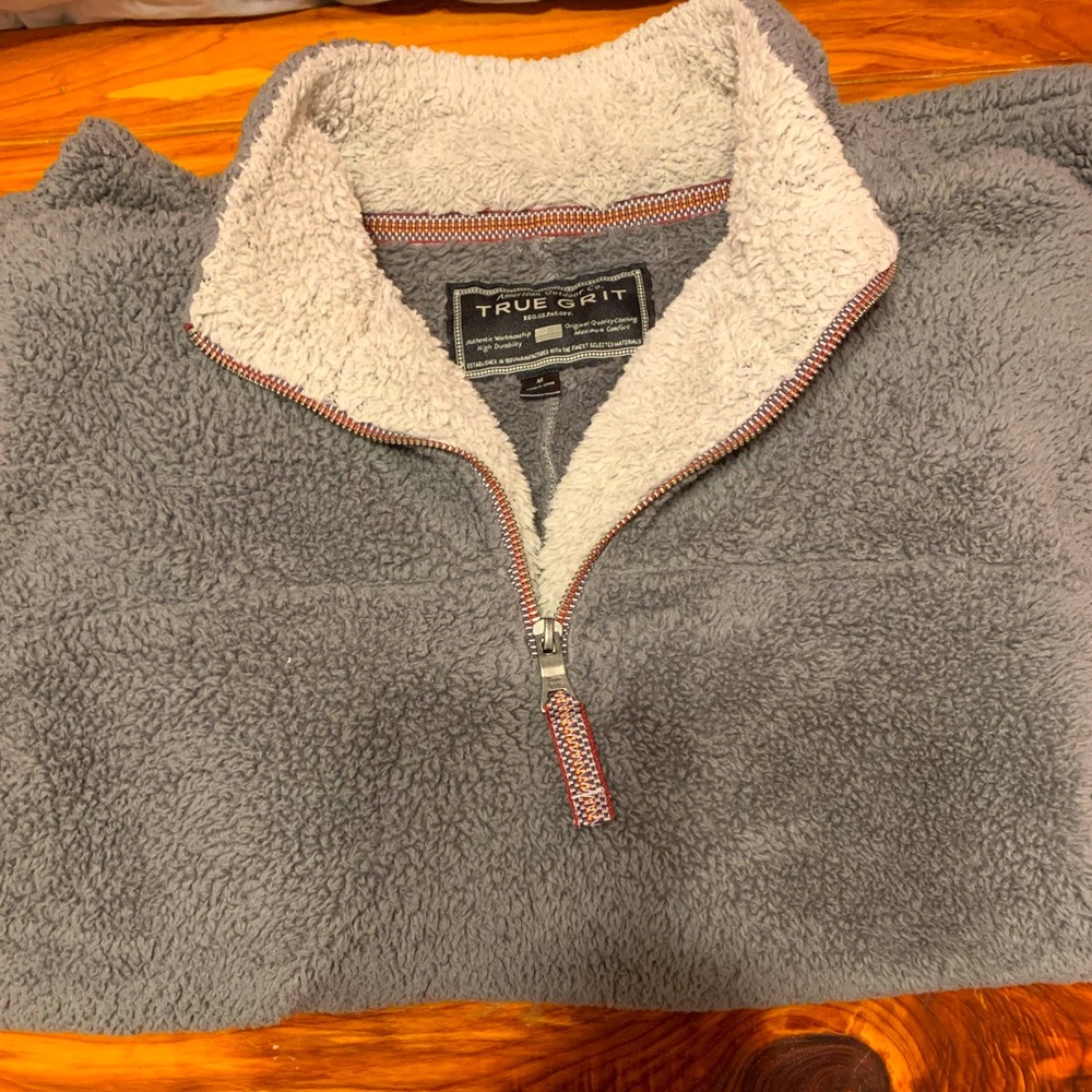 true grit oversized fleece quarter zip